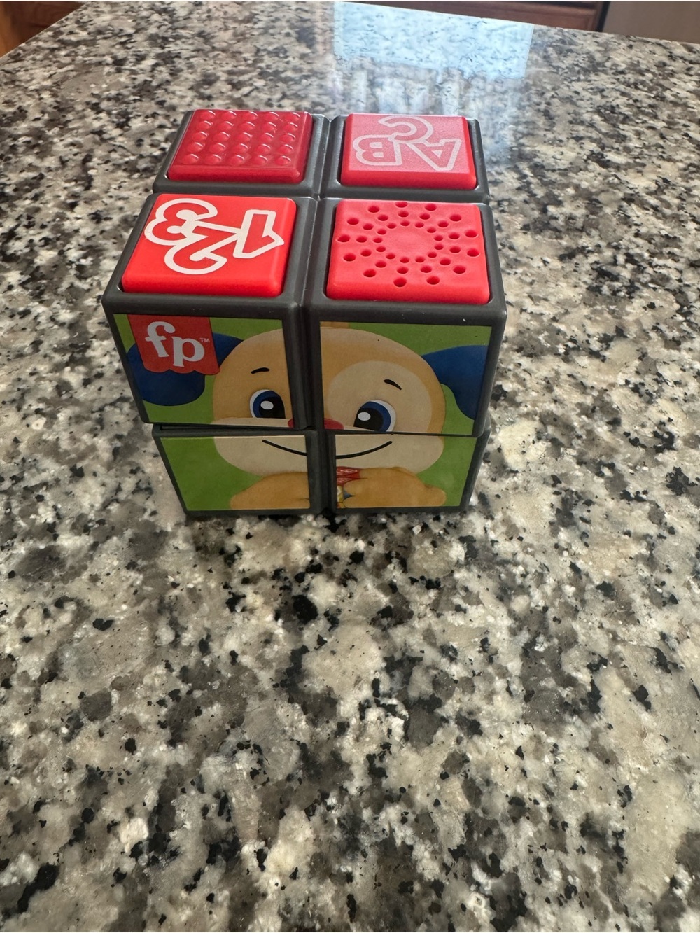 Fisher-Price Red, Green & Blue Interactive Baby Puzzle Cube